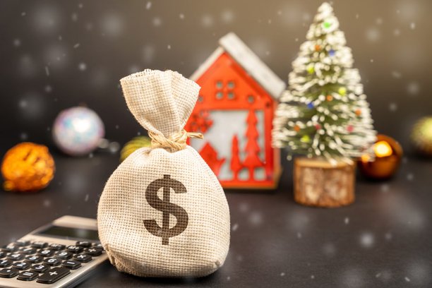 dollar-bag-loan-background-christmas-tree